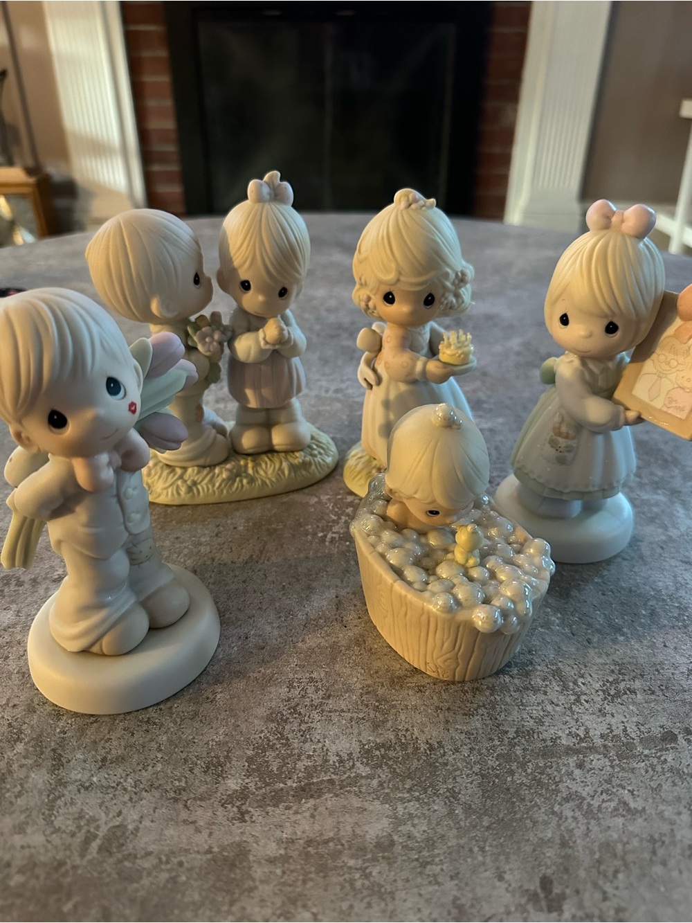 Enesco Precious Moments Figurine Set - Cream with Pastel Accents